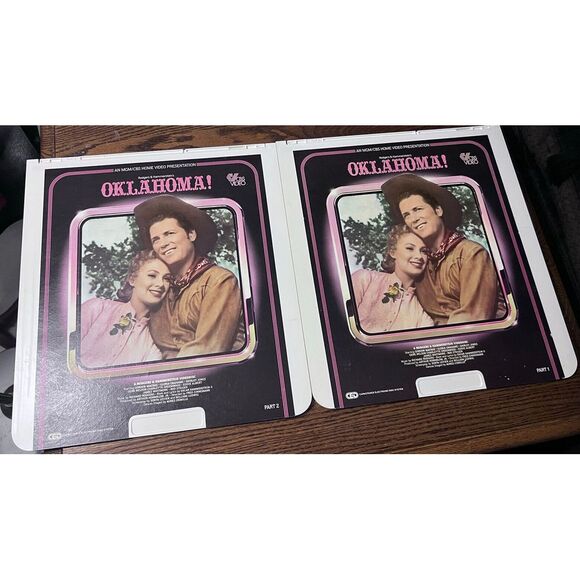 Other - Oklahoma CED Videodisc 1955 Rogers & Hammerstein 2 Disc Set Broadway Musical.